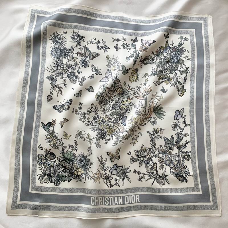 Dior silk scarf 50X50cm E23 (10)